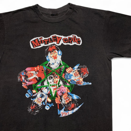 Motley Crue Vintage 90’s Black Magazine Cut Out T Shirt (L)