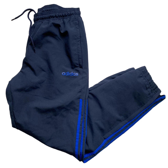 Adidas Navy and Blue Baggy Shell Trackpant Bottoms (M)