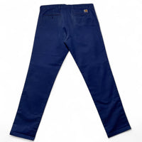 Carhartt Sid Pant Blue Slim Straight Trousers (38W)