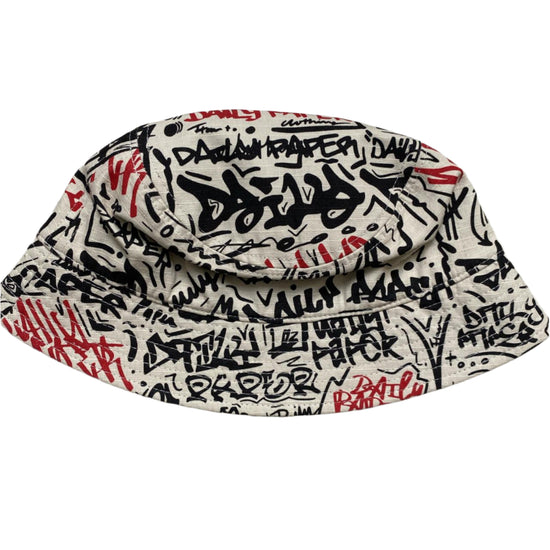 Daily Paper White Black and Red Graffiti Bucket Hat