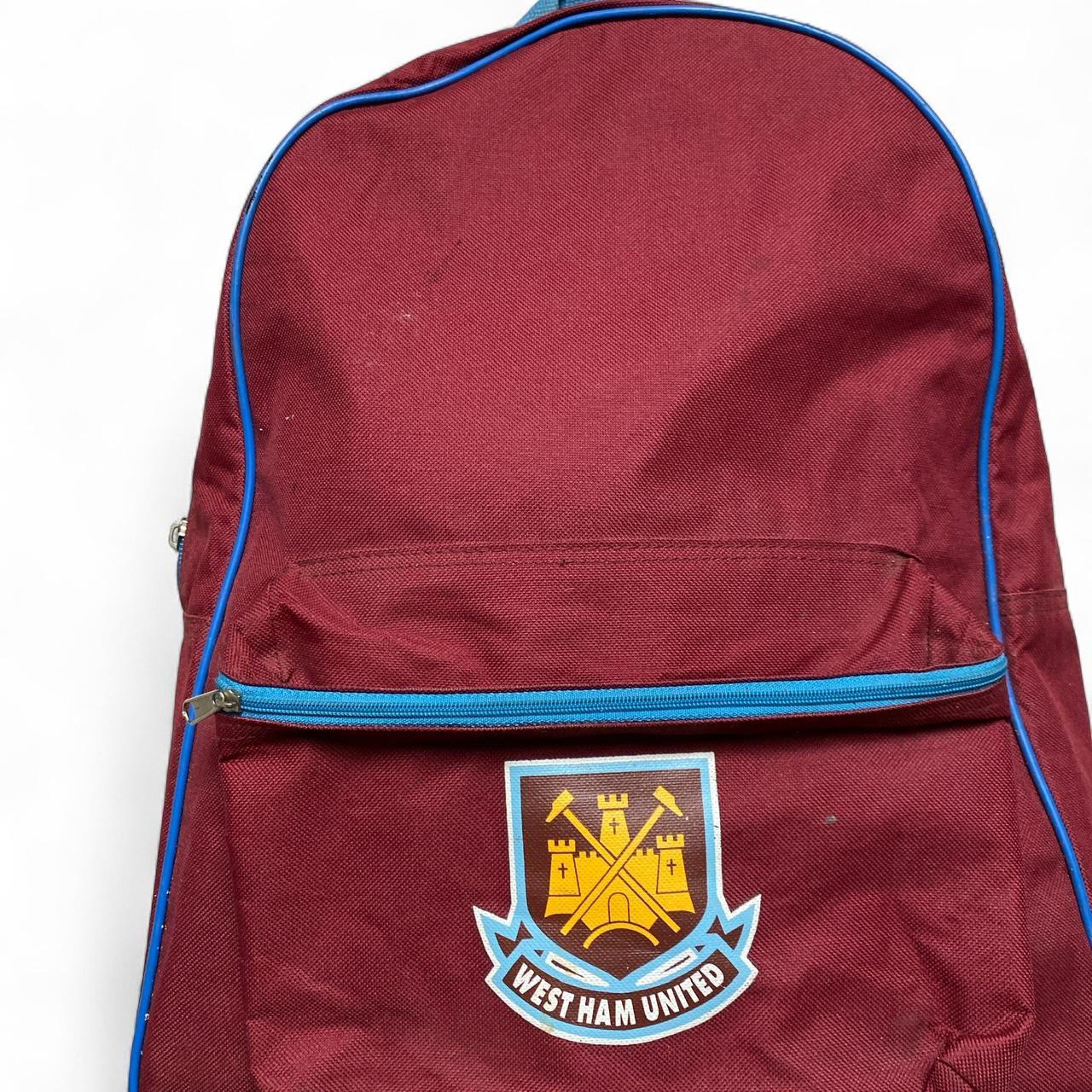 West Ham United Burgundy and Light Blue Backpack Rucksack Bag