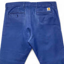 Carhartt Sid Pant Blue Slim Straight Trousers (38W)