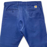Carhartt Sid Pant Blue Slim Straight Trousers (38W)