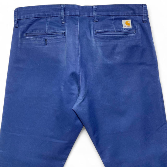 Carhartt Sid Pant Blue Slim Straight Trousers (38W)