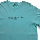 Fuck Off and Co Tiffany and Co Spoof Light Blue and Black Long Sleeve T Shirt (L)