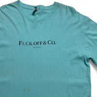 Fuck Off and Co Tiffany and Co Spoof Light Blue and Black Long Sleeve T Shirt (L)