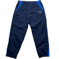 Nike Total 90 Vintage Navy and Blue White Swoosh Baggy Shell Trackpant Bottoms (L)