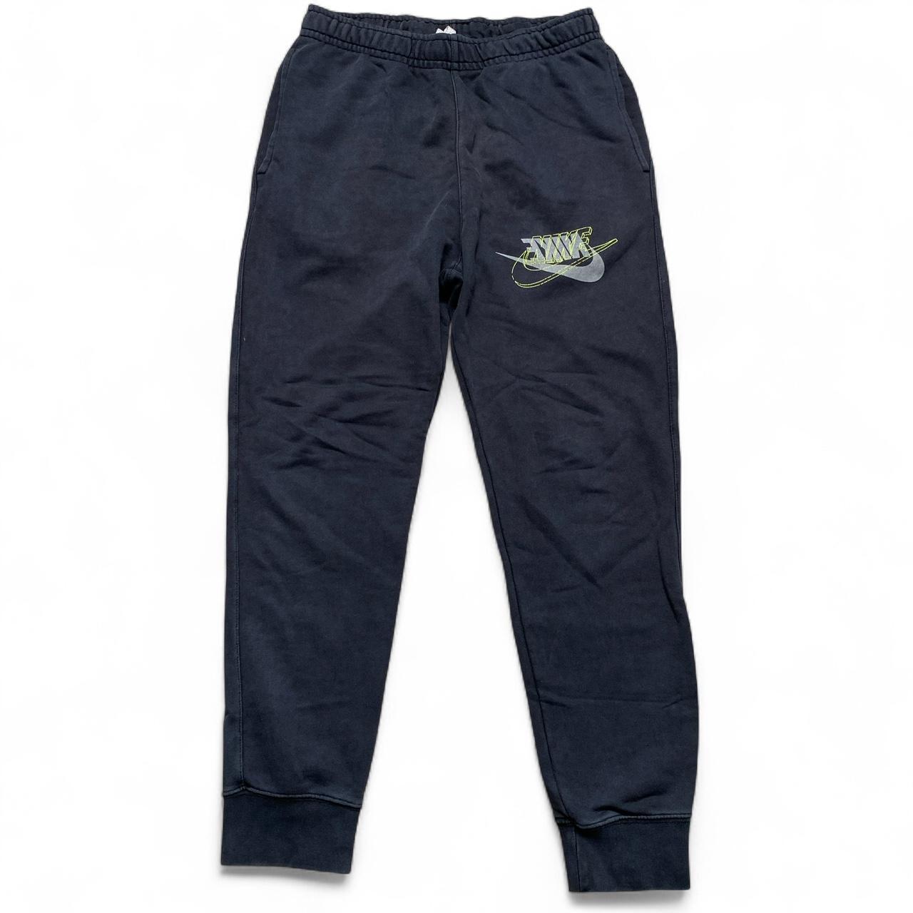 Nike Navy Grey and Green Swoosh Joggers (S)