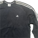 Adidas Black and White Vintage Jumper (XL)