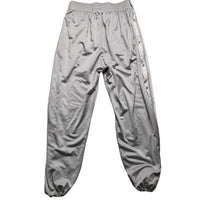 Adidas Essentials Popper Grey Silver and White Stripe Trackpant Bottoms (L)