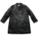 Worthington Black Leather Trench Coat Jacket (2XL)