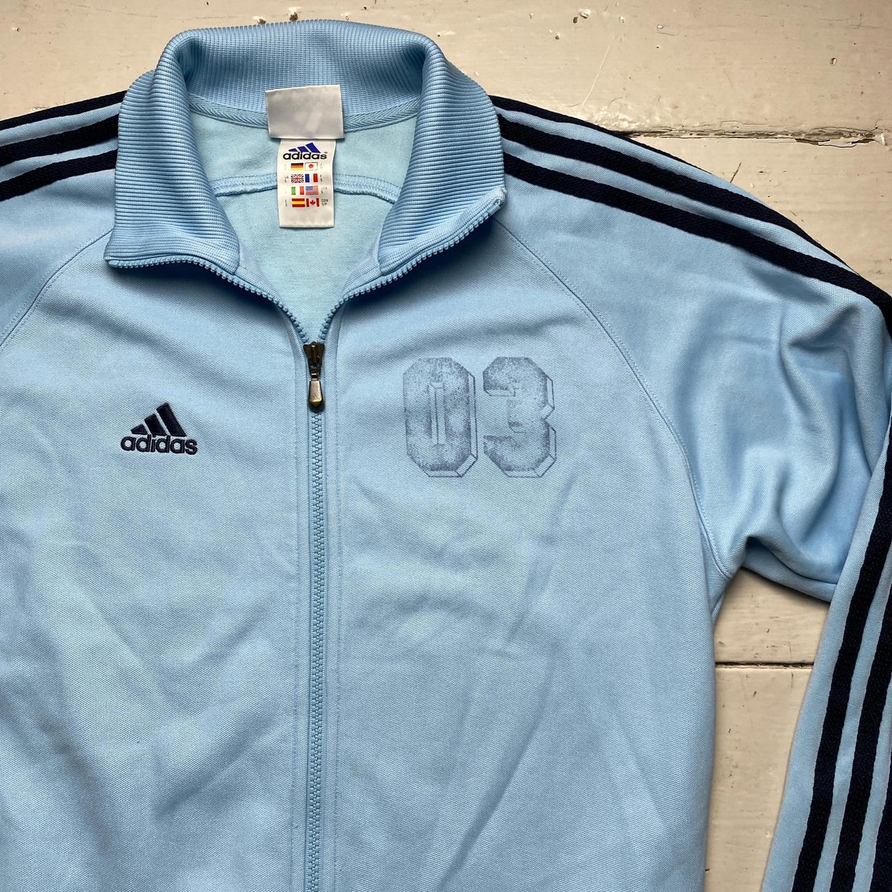 Adidas Light Baby Blue and Navy Football Vintage 03 Tracksuit Jacket