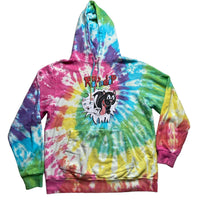 Rip n Dip Tie Dye Rainbow Must Be Nice Cats Hoodie (M)