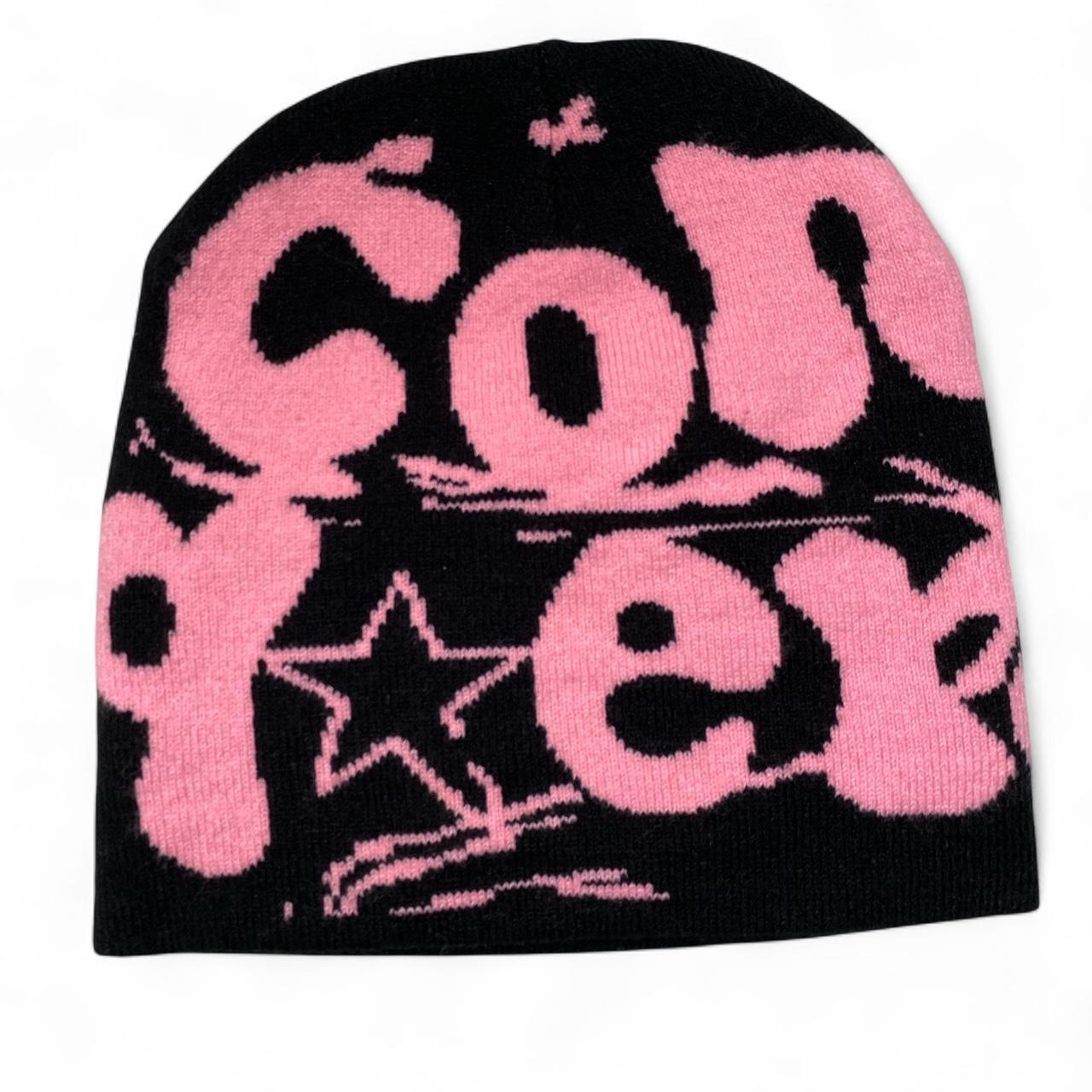 Conquer Black and Pink Beanie Hat