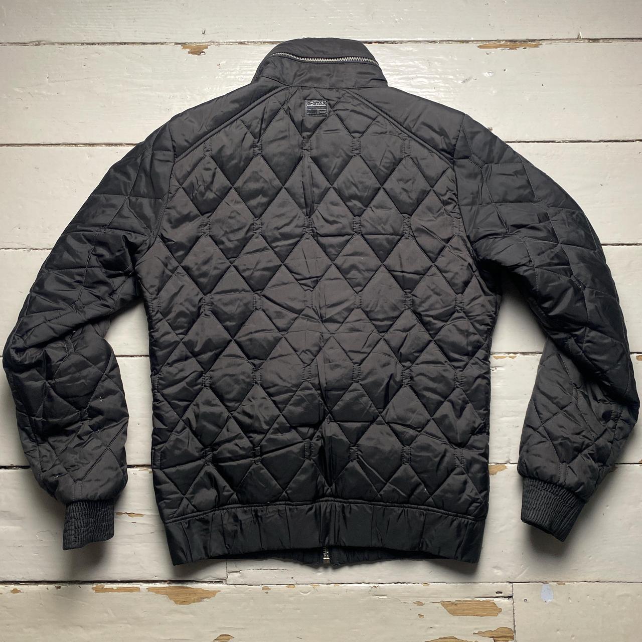 G Star Black Quilted Bomber Jacket