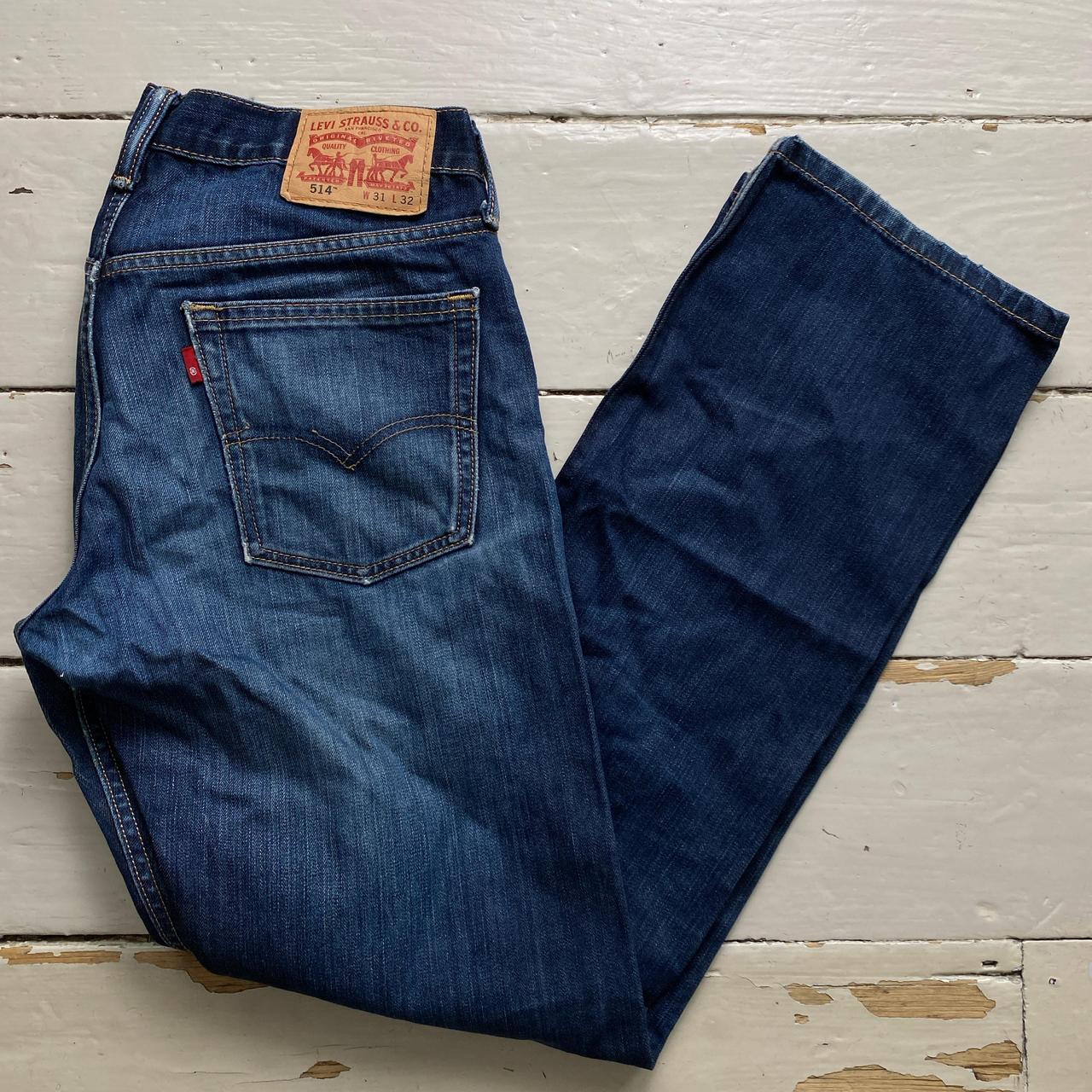 Levis 514 Navy Blue Baggy Jeans