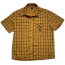 Earthling Hoo Short Sleeve Plaid Shirt and Jorts Jean Shorts Set (M)