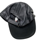 Ferrari Vintage Leather Racing Cap Black Yellow and Red