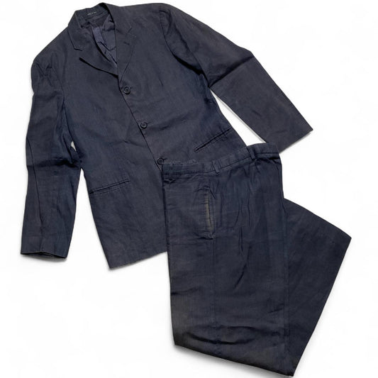 Emporio Armani Navy Two Piece Full Suit Jacket and Trousers (M)