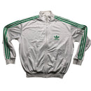 Adidas Originals White and Green Tracksuit Jacket (L)
