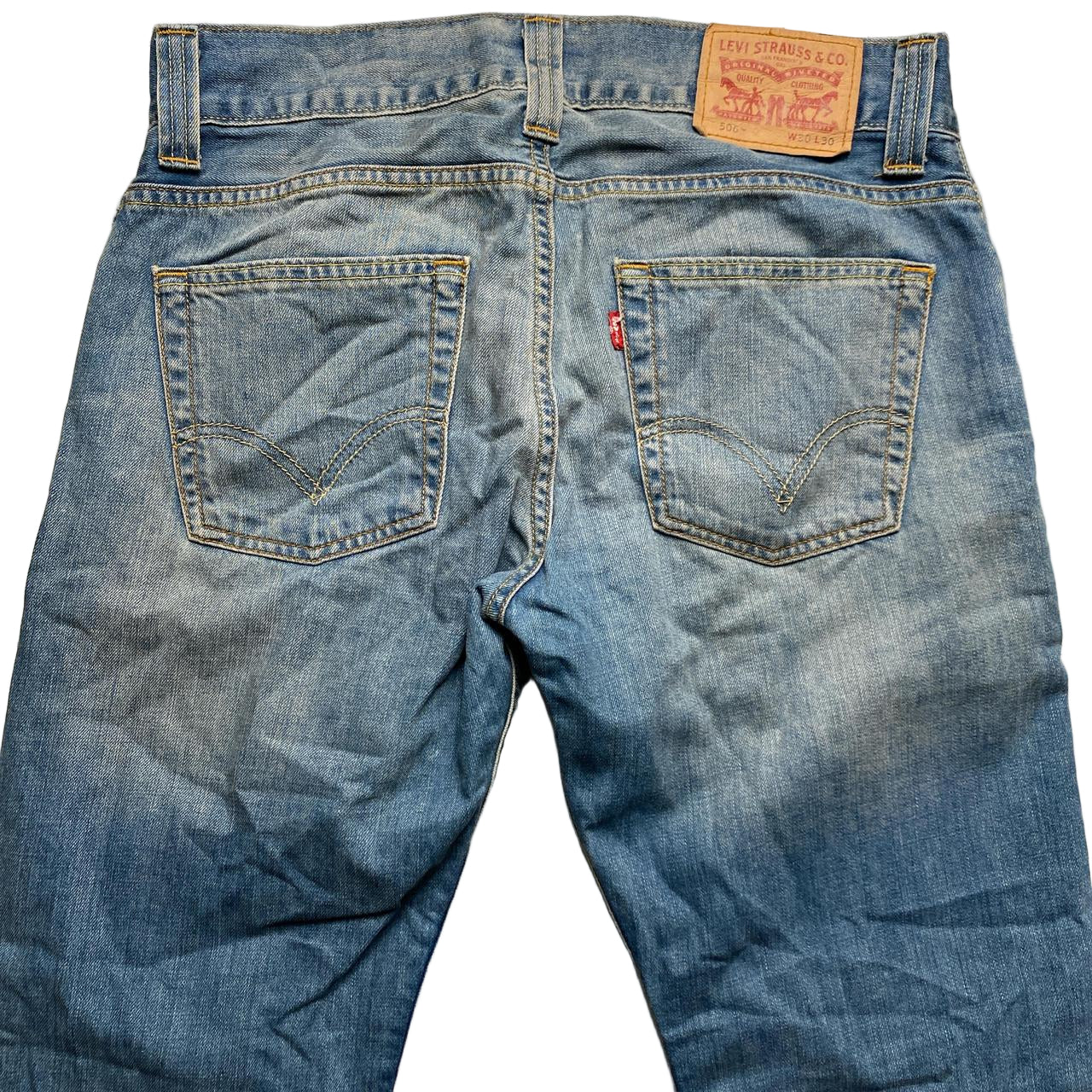 Levis 506 Baggy Light Blue Jeans (30W)