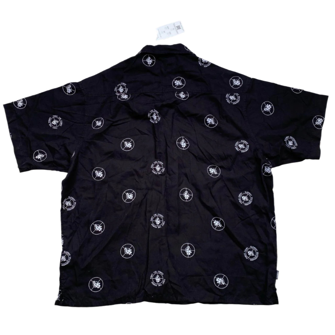 Element Skateboards Public Enemy Black and White Short Sleeve Shirt (M)