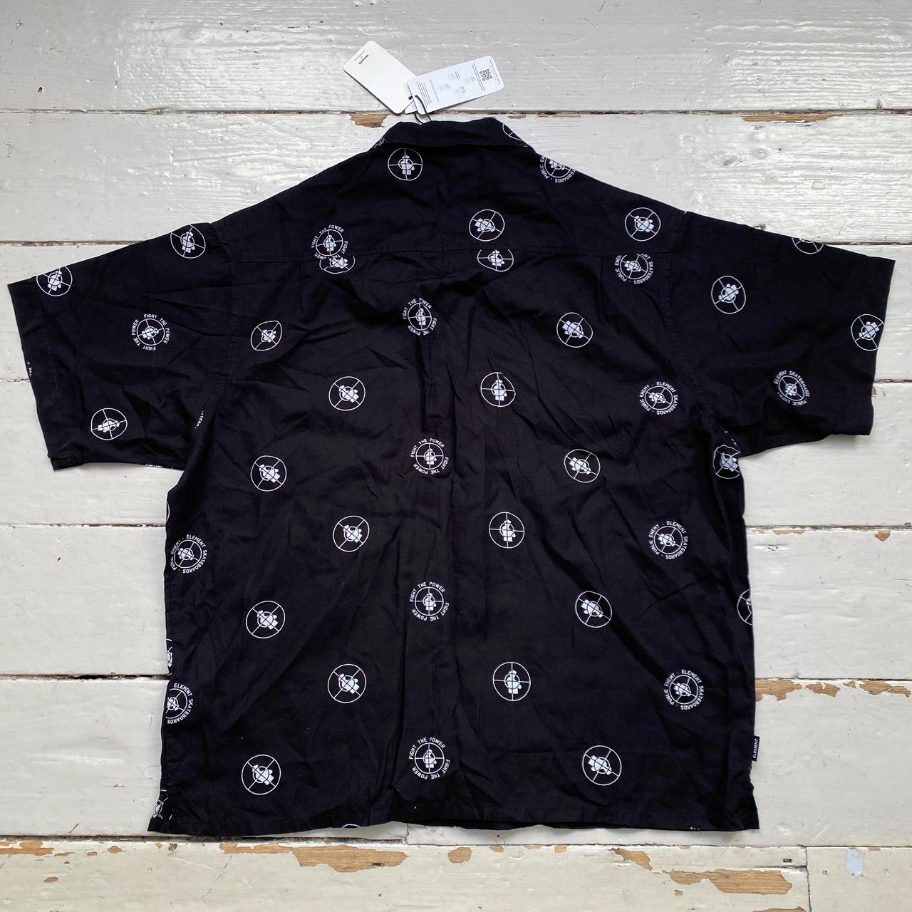 Element Skateboards Public Enemy Black and White Short Sleeve Shirt