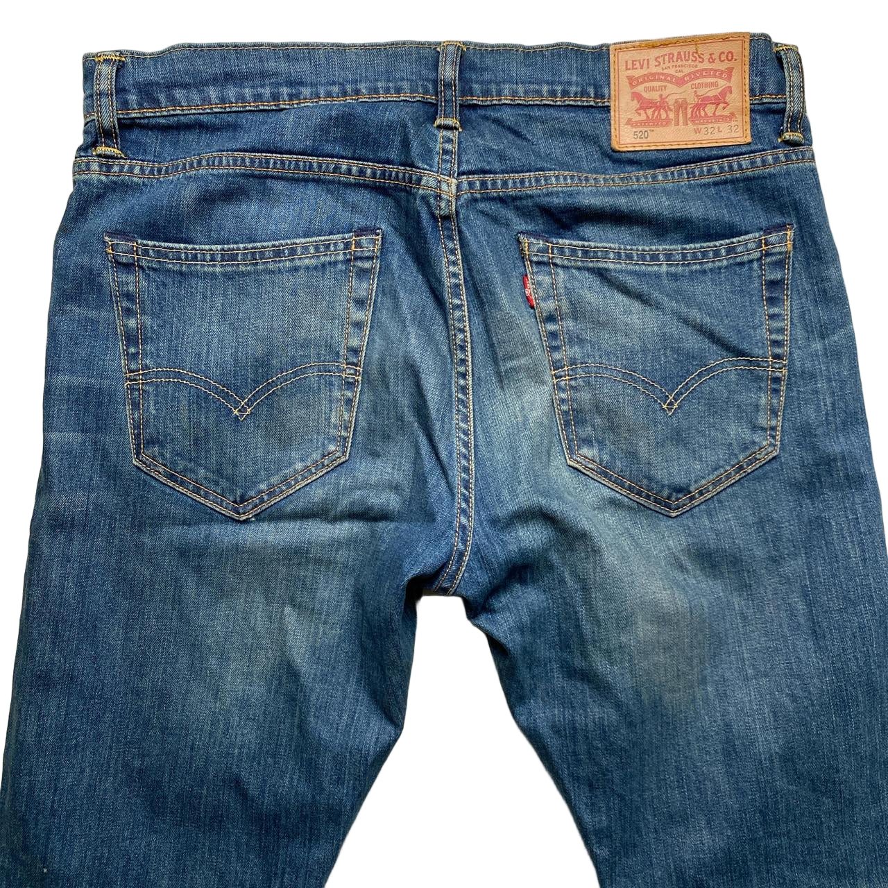 Levis 520 Navy Stonewash Jeans (32W)