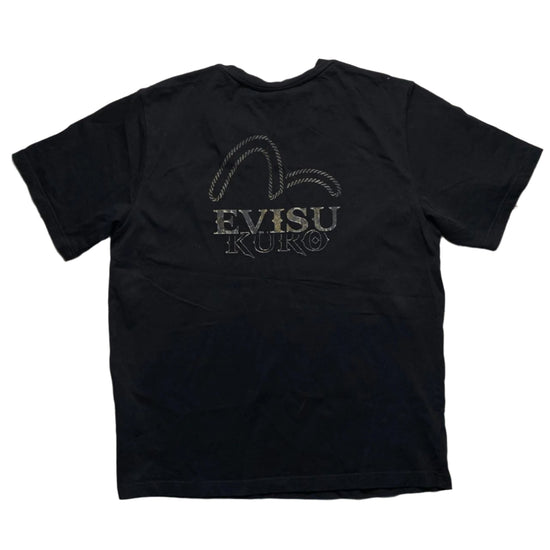 Evisu Kuro Black and Gold T Shirt (XL)