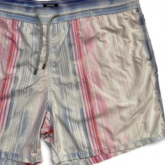 Vilebrequin Striped Blue White and Pink Swim Shorts (3XL)