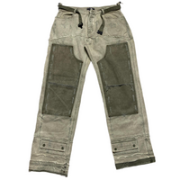 Saint Giovanni De La Mode Green Distressed Double Knee Denim Carpenter Cargo Jeans (W 36)