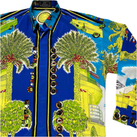 Giv Viaspiga Versace Miami Floral Cars and Women Shirt (M)