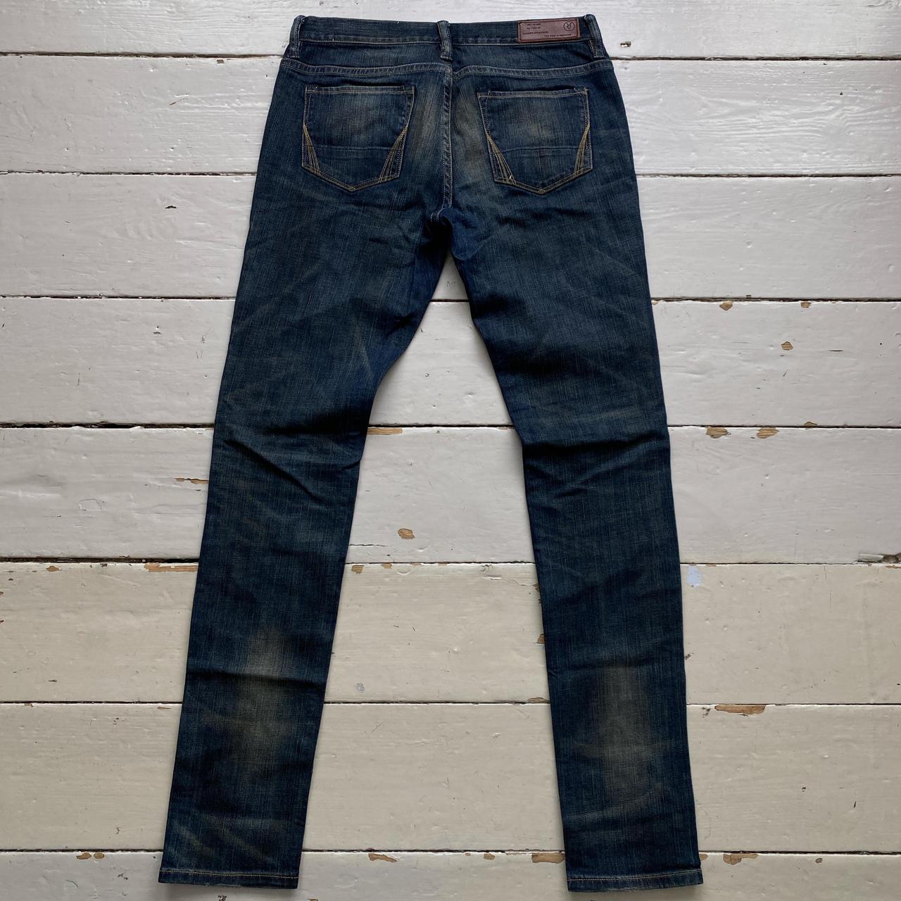 All Saints Navy Stonewash Slim Jeans