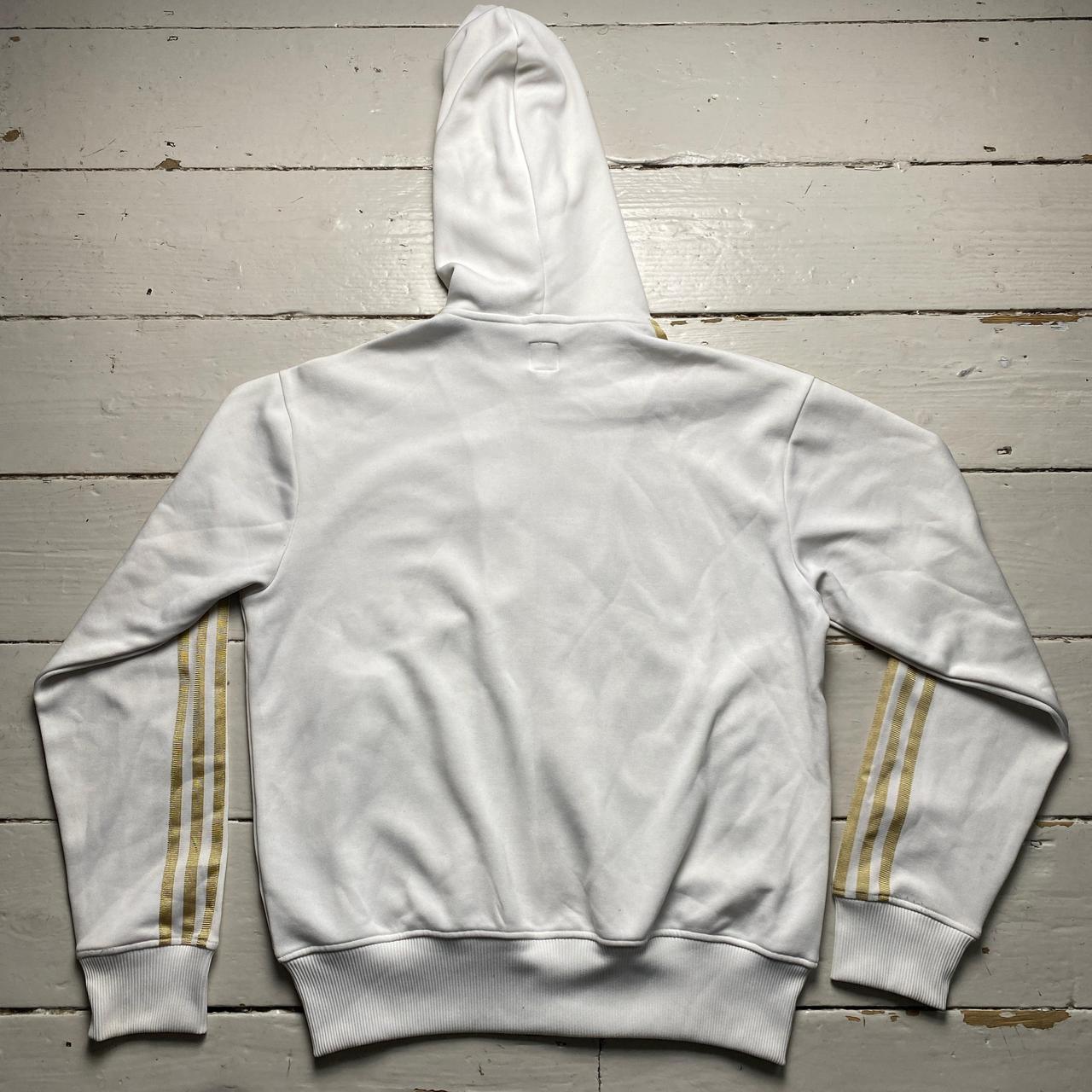 Adidas Originals White and Gold Hooded Tracksuit Jacket