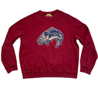 Billionaire Boys Club Burgundy and White Fish Towelling Jumper (XL)