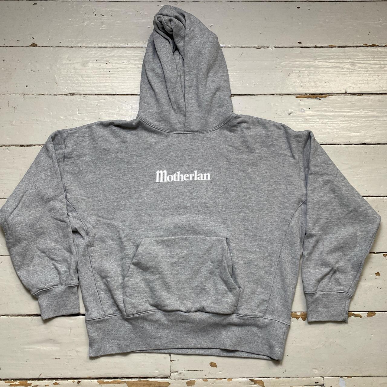 Motherlan Grey and White Hoodie