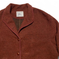 Burberry Burgundy Red Lana Alpaca Wool Womens Coat (M)