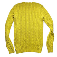 Yellow Polo Ralph Lauren cable knit Jumper (M)