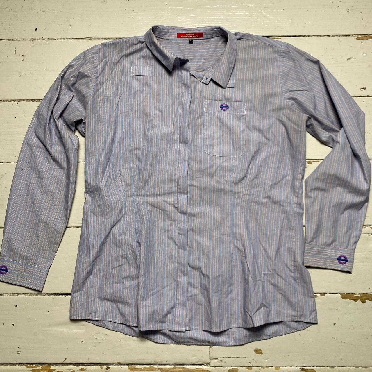 London Underground Purple Long Sleeve Shirts