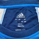 Adidas Blue and White Climacool Vintage Jersey T Shirt (M)