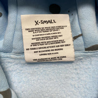 Named Collective Baby Blue Grey Paint Splatter Full Zip Hoodie