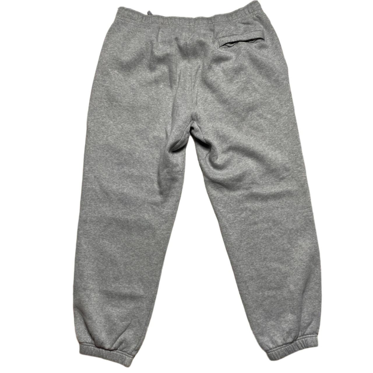 Nike Grey and Black Club Spellout Baggy Joggers (2XL)