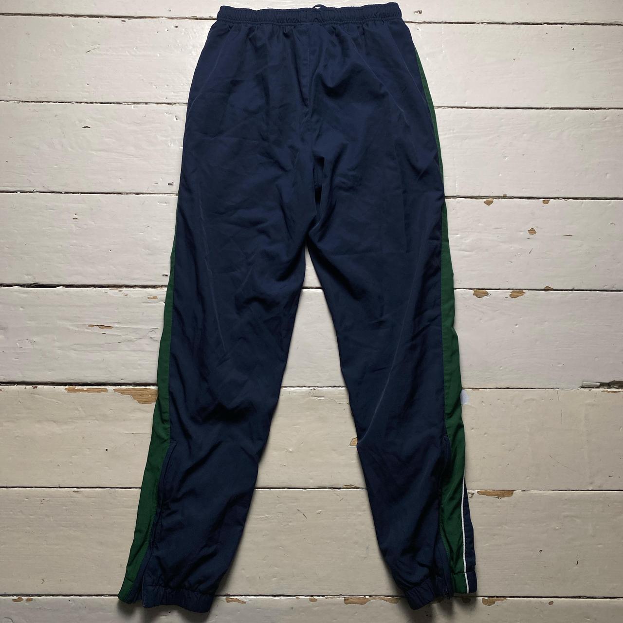 Lacoste Navy Green and White Trackpant Shell Bottoms