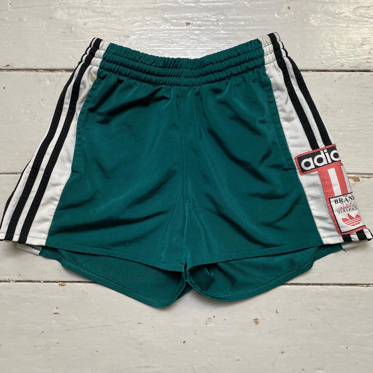 Adidas Originals Womens Popper Shorts Green and White