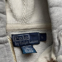 Polo Ralph Lauren Grey and Burgundy Pony Hoodie (L)