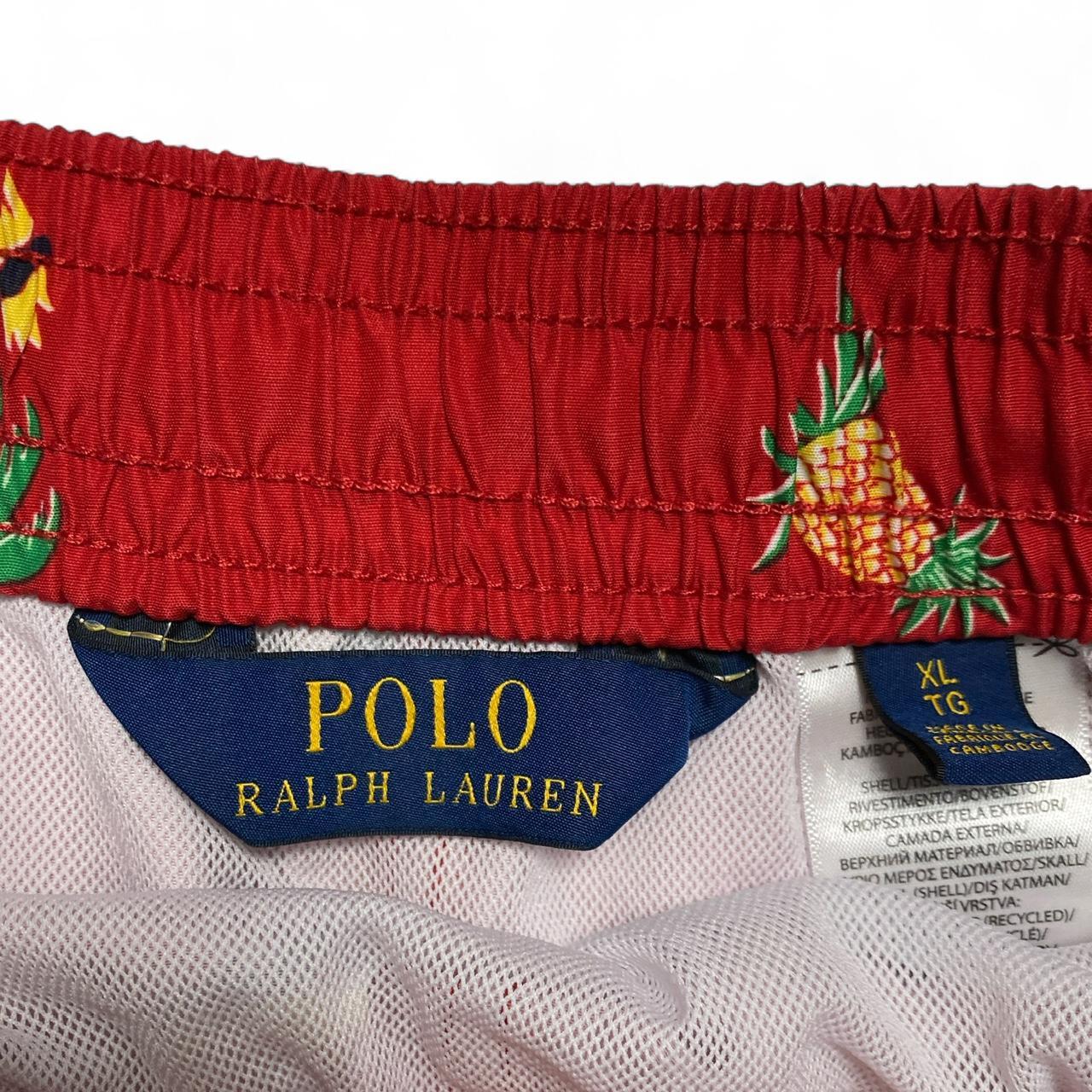 Polo Ralph Lauren Red Pineapple Fish Surfer Swim Short Trunks (XL)