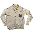 Gabicci Vintage Cream Long Sleeve Button Up Jumper (L)