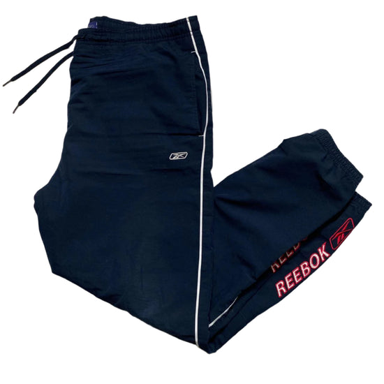 Reebok Navy Red and White Vintage y2k Baggy Trackpant Shell Bottoms (S)