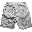 Maharishi Vintage Heart and Skull We Met the Maha Embroidery Cream Cargo Shorts (S)