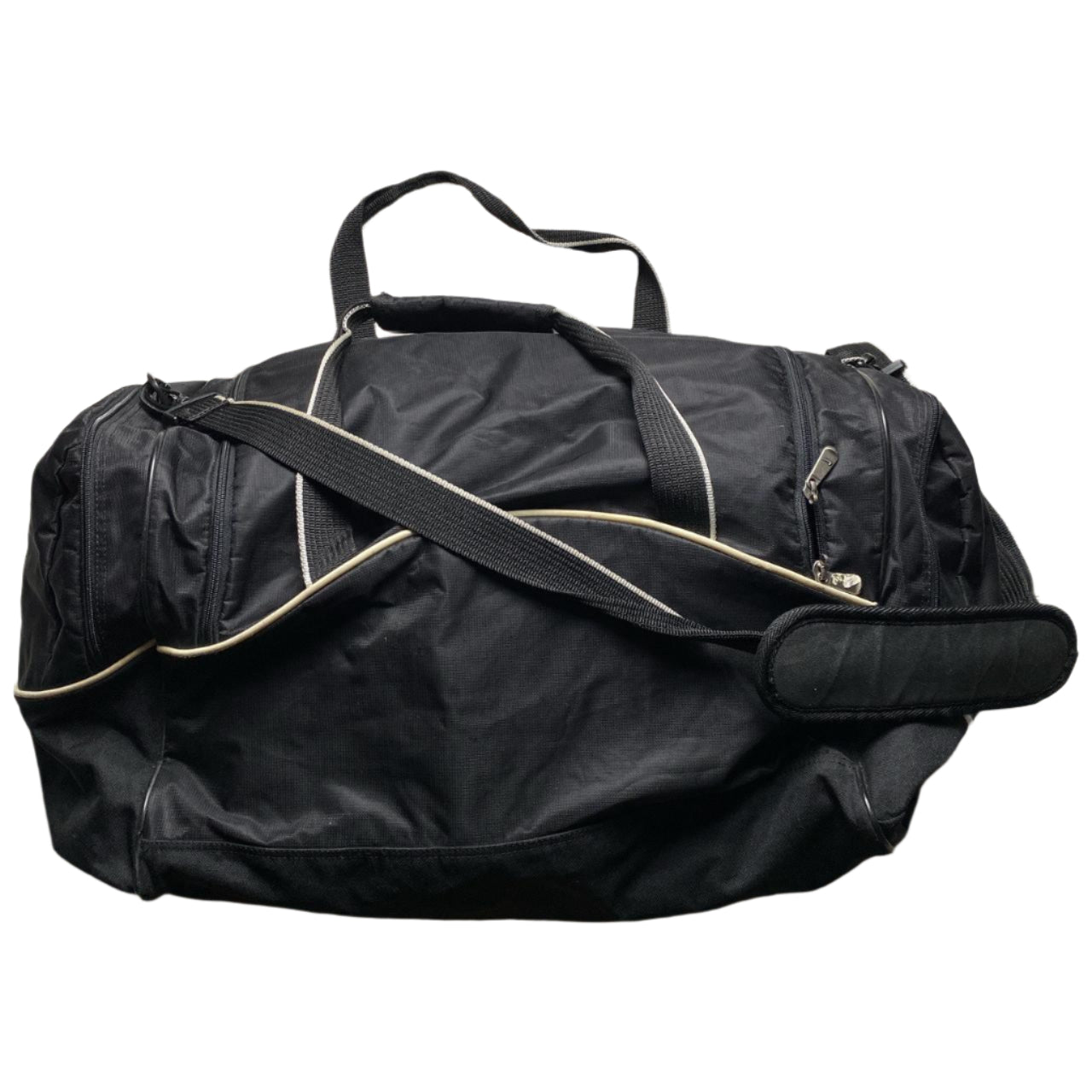 Nike Big Black and White Swoosh Duffle Travel Bag